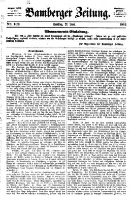 Bamberger Zeitung Samstag 21. Juni 1862
