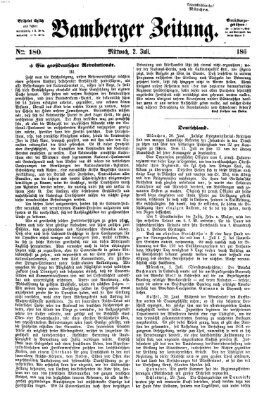 Bamberger Zeitung Mittwoch 2. Juli 1862
