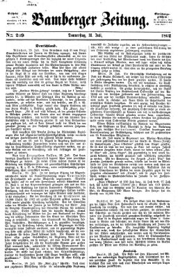 Bamberger Zeitung Donnerstag 31. Juli 1862