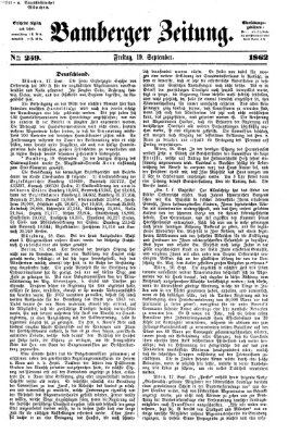 Bamberger Zeitung Freitag 19. September 1862