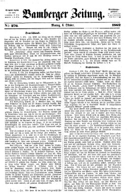 Bamberger Zeitung Montag 6. Oktober 1862
