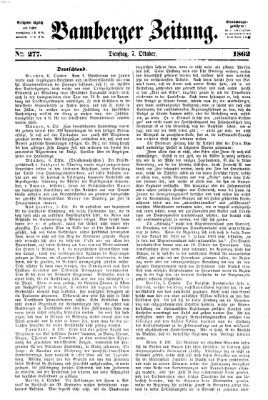 Bamberger Zeitung Dienstag 7. Oktober 1862