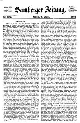 Bamberger Zeitung Mittwoch 22. Oktober 1862