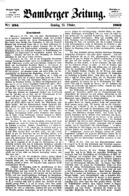 Bamberger Zeitung Samstag 25. Oktober 1862