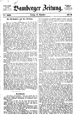 Bamberger Zeitung Freitag 21. November 1862