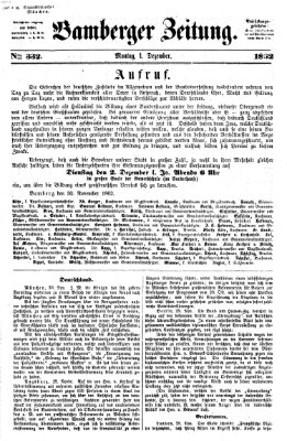 Bamberger Zeitung Montag 1. Dezember 1862
