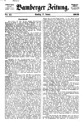 Bamberger Zeitung Samstag 17. Januar 1863