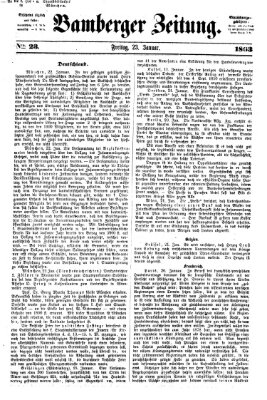 Bamberger Zeitung Freitag 23. Januar 1863
