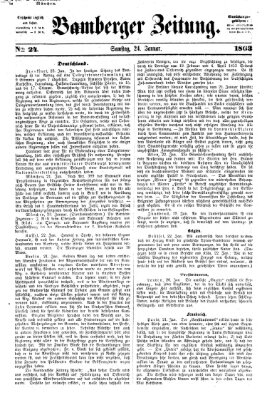 Bamberger Zeitung Samstag 24. Januar 1863