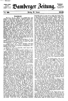 Bamberger Zeitung Freitag 30. Januar 1863