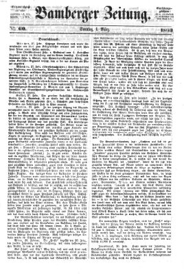 Bamberger Zeitung Sonntag 1. März 1863