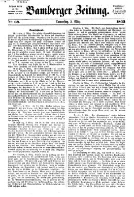 Bamberger Zeitung Donnerstag 5. März 1863
