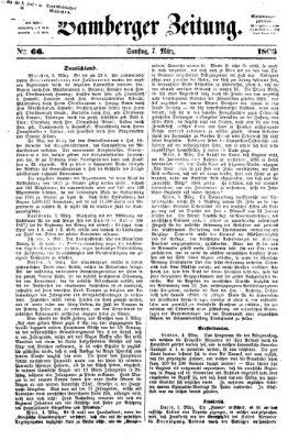 Bamberger Zeitung Samstag 7. März 1863
