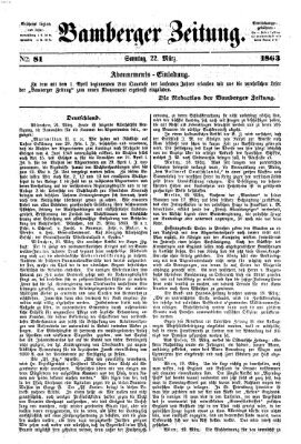 Bamberger Zeitung Sonntag 22. März 1863