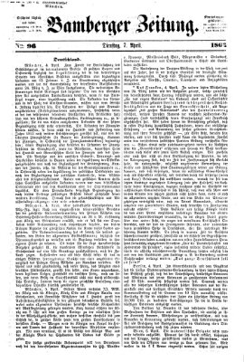 Bamberger Zeitung Dienstag 7. April 1863