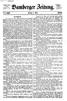 Bamberger Zeitung Freitag 1. Mai 1863