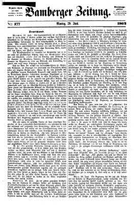 Bamberger Zeitung Montag 29. Juni 1863