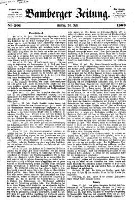 Bamberger Zeitung Freitag 24. Juli 1863
