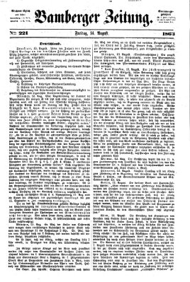 Bamberger Zeitung Freitag 14. August 1863