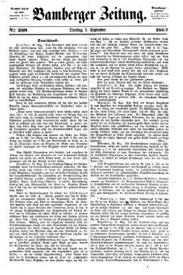 Bamberger Zeitung Dienstag 1. September 1863