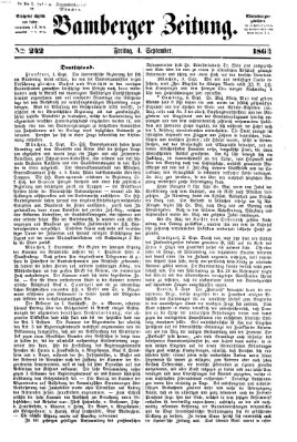 Bamberger Zeitung Freitag 4. September 1863