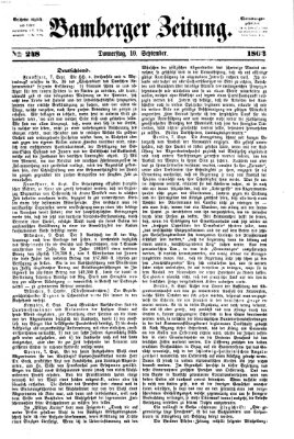 Bamberger Zeitung Donnerstag 10. September 1863