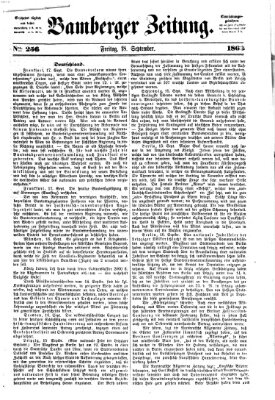 Bamberger Zeitung Freitag 18. September 1863
