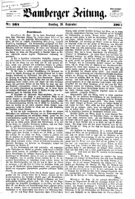 Bamberger Zeitung Samstag 26. September 1863