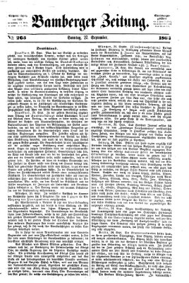 Bamberger Zeitung Sonntag 27. September 1863