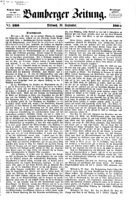 Bamberger Zeitung Mittwoch 30. September 1863