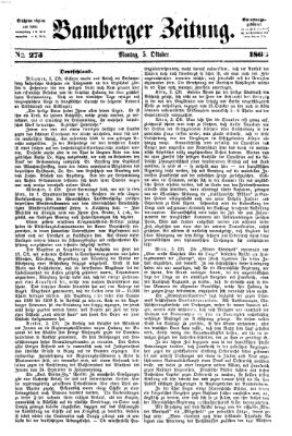 Bamberger Zeitung Montag 5. Oktober 1863
