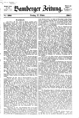 Bamberger Zeitung Dienstag 27. Oktober 1863
