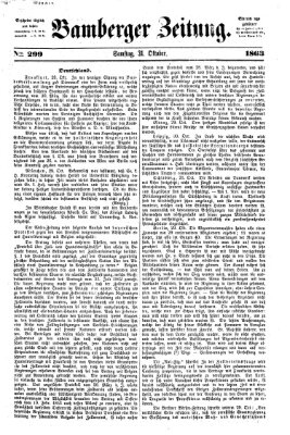 Bamberger Zeitung Samstag 31. Oktober 1863