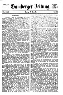 Bamberger Zeitung Freitag 11. Dezember 1863