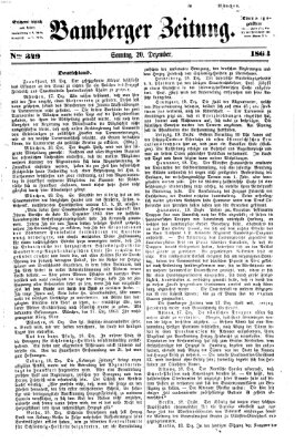 Bamberger Zeitung Sonntag 20. Dezember 1863