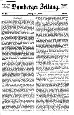 Bamberger Zeitung Dienstag 12. Januar 1864