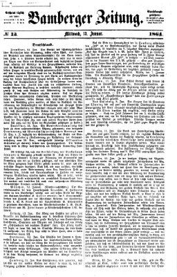 Bamberger Zeitung Mittwoch 13. Januar 1864