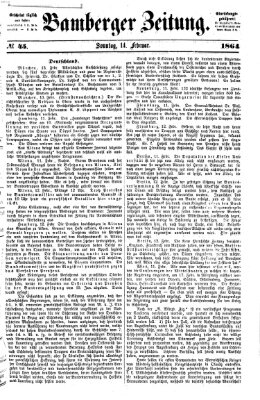 Bamberger Zeitung Sonntag 14. Februar 1864