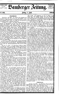 Bamberger Zeitung Freitag 1. April 1864