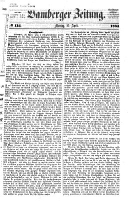 Bamberger Zeitung Montag 25. April 1864