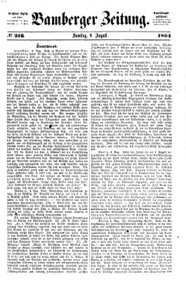 Bamberger Zeitung Samstag 6. August 1864