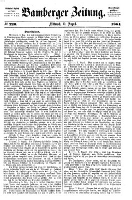 Bamberger Zeitung Mittwoch 10. August 1864