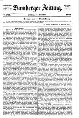 Bamberger Zeitung Sonntag 25. September 1864