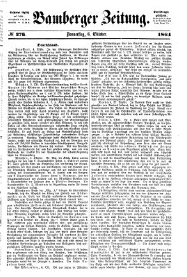 Bamberger Zeitung Donnerstag 6. Oktober 1864