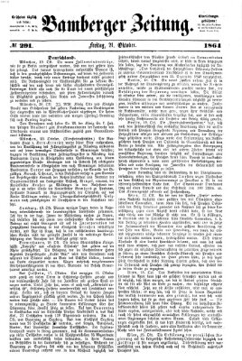 Bamberger Zeitung Freitag 21. Oktober 1864