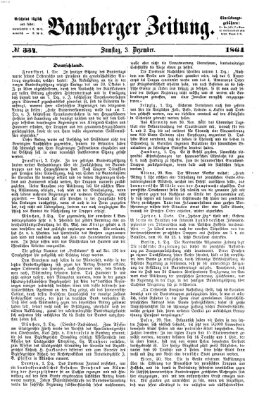 Bamberger Zeitung Samstag 3. Dezember 1864