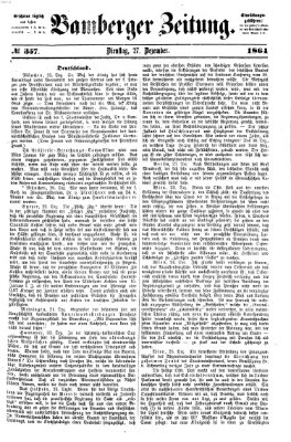 Bamberger Zeitung Dienstag 27. Dezember 1864