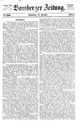 Bamberger Zeitung Donnerstag 29. Dezember 1864