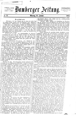 Bamberger Zeitung Montag 16. Januar 1865