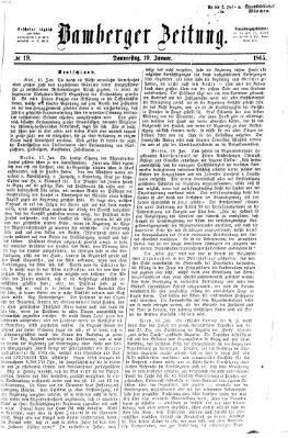 Bamberger Zeitung Donnerstag 19. Januar 1865